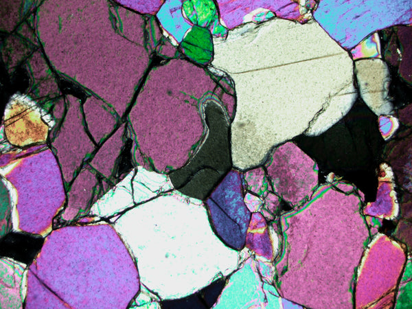 Beautiful Micrographs taken of the mineral olivine pyroxenite.
