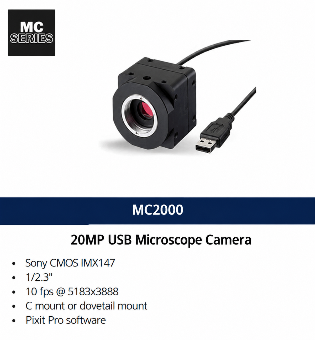 MC2000X 20MP USB Microscope Camera