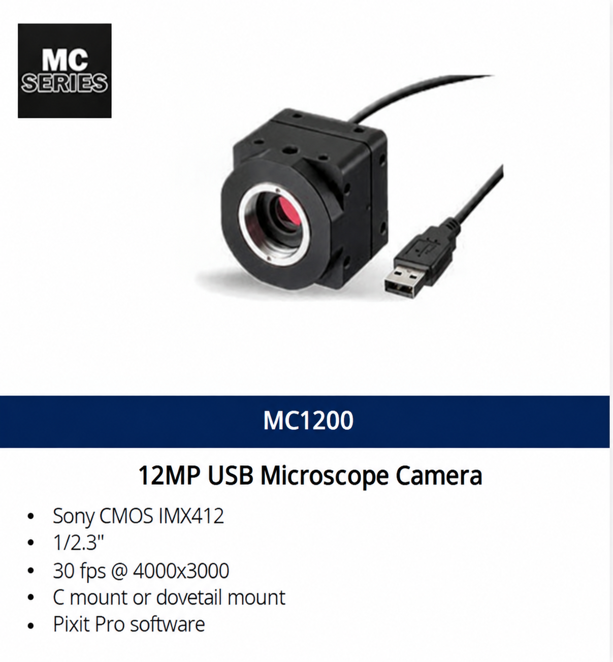 MC1200 12MP USB Microscope Camera
