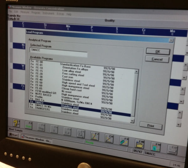 Spectrolab M8 Optical Emission Spectrometer – Spectrographic Ltd