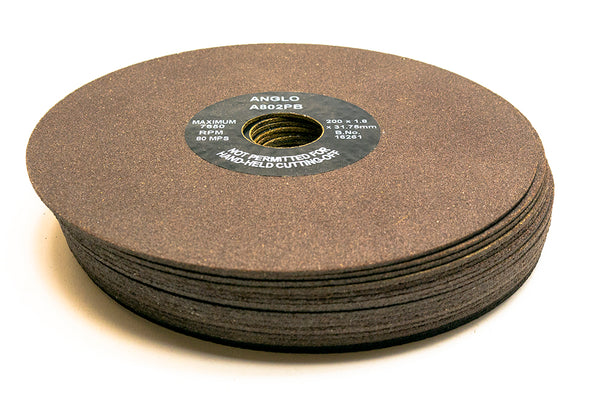 Anglo Abrasive Cutting Wheels 200mm x 1.8mm A802PB Pack of 10