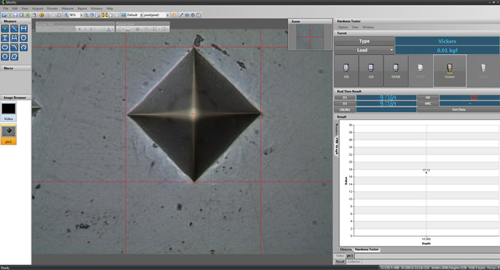 iWorks Vickers Hardness Tester Software iHL