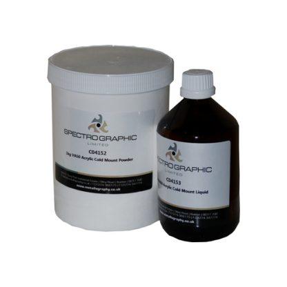 Acrylic Resin Fast Cure VA50 bottle and tub